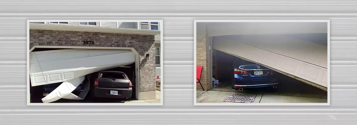 Repair Commercial Garage Door Got Hit By A Car in Lakeland, Florida